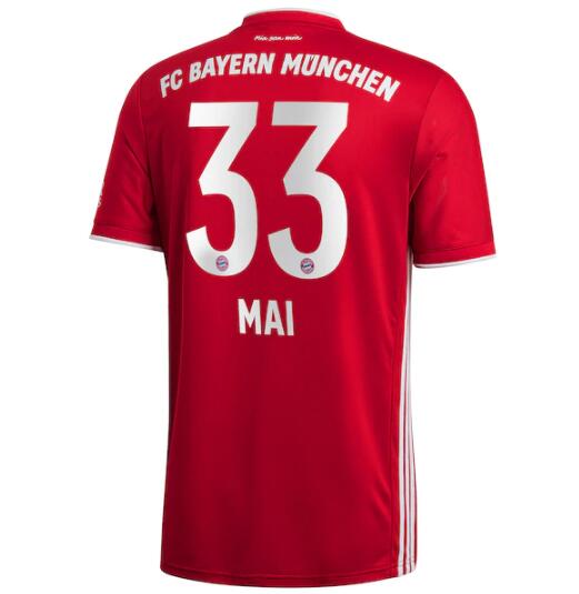 Bayern Munich Home Kit Soccer Jersey Mai 33 2020/21